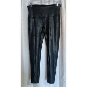 Spanx Ready to Wow Leggings Size‎ XL Black Faux Leather